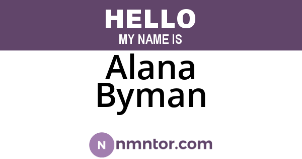 Alana Byman