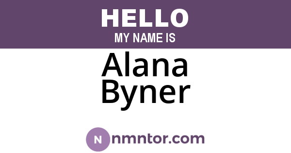 Alana Byner