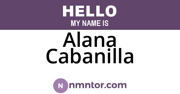 Alana Cabanilla