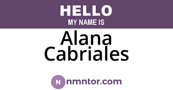 Alana Cabriales
