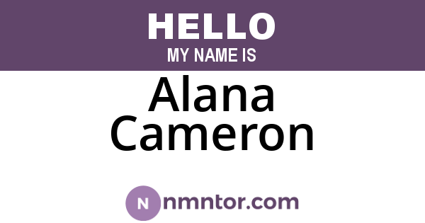 Alana Cameron