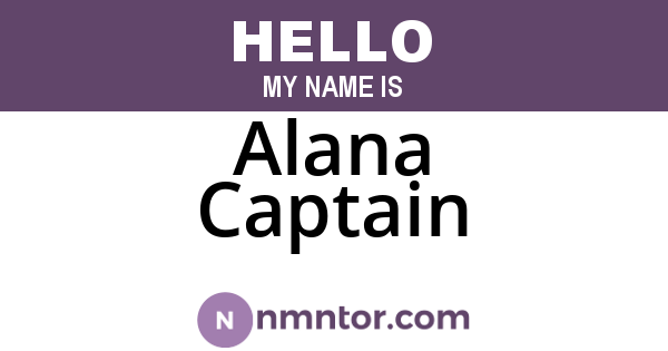 Alana Captain