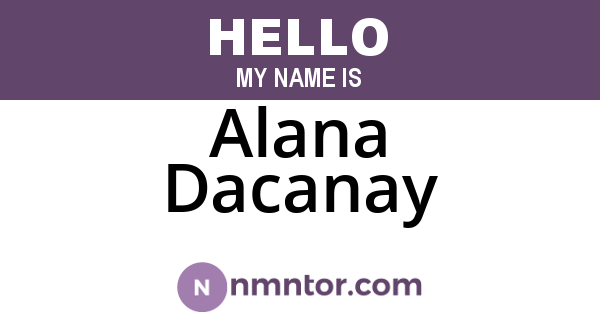 Alana Dacanay