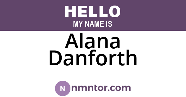 Alana Danforth
