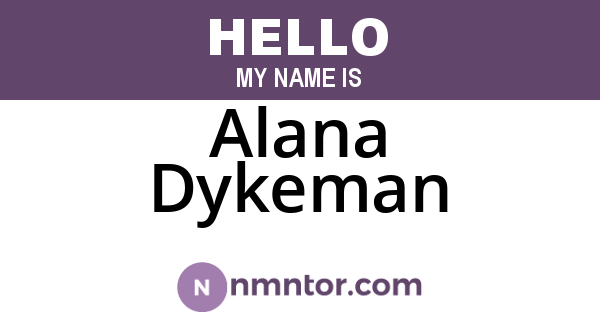Alana Dykeman