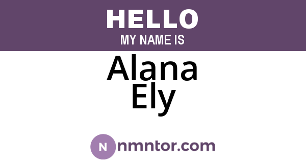 Alana Ely