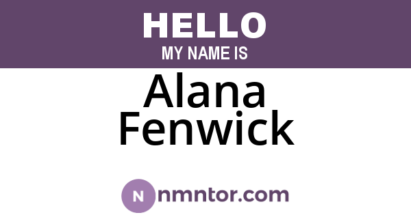 Alana Fenwick