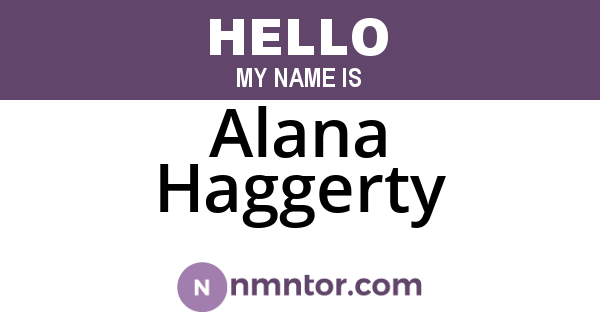 Alana Haggerty