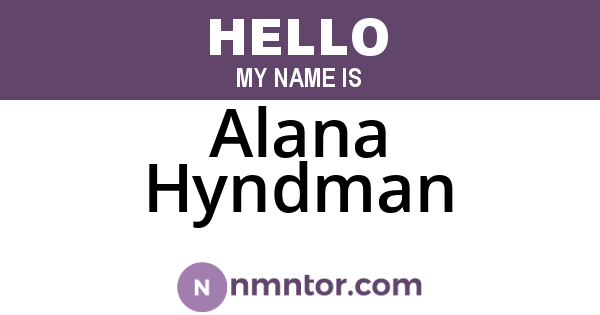 Alana Hyndman