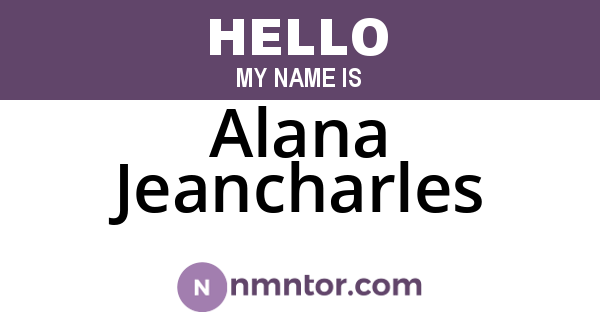 Alana Jeancharles