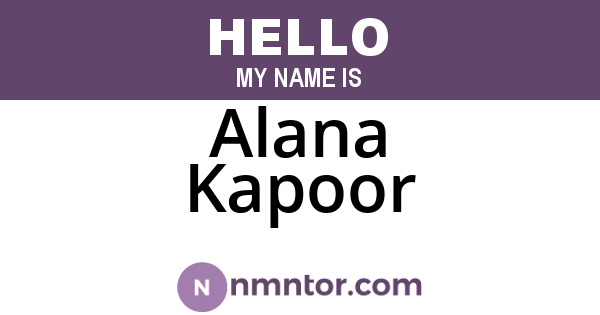 Alana Kapoor