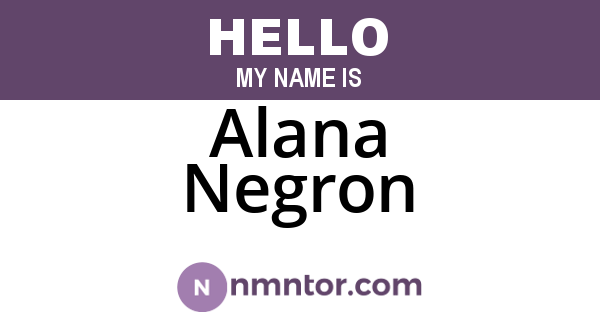 Alana Negron