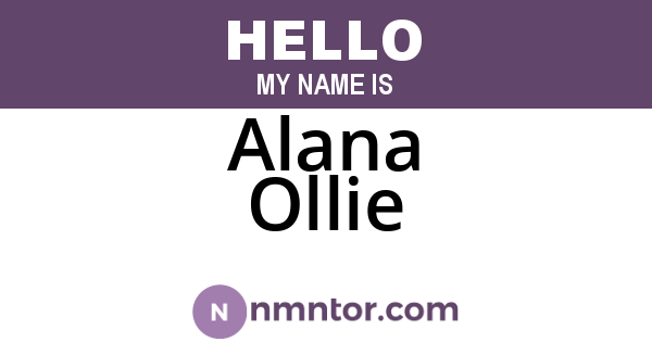 Alana Ollie