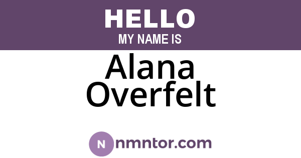 Alana Overfelt