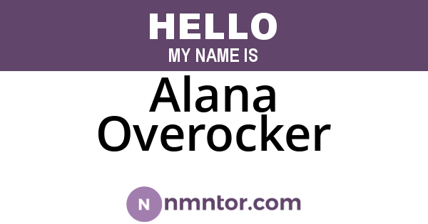 Alana Overocker