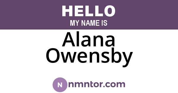 Alana Owensby