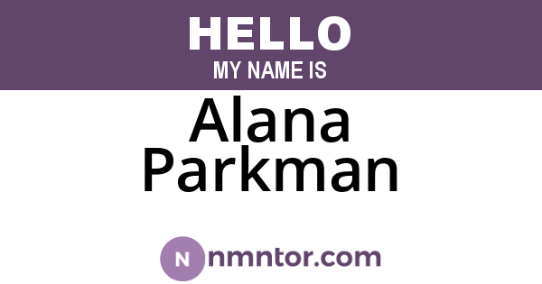 Alana Parkman