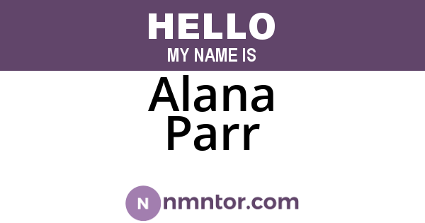 Alana Parr