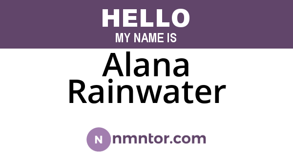 Alana Rainwater