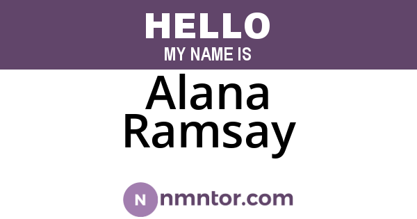 Alana Ramsay