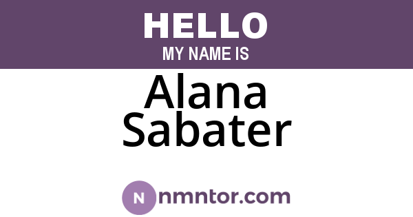 Alana Sabater