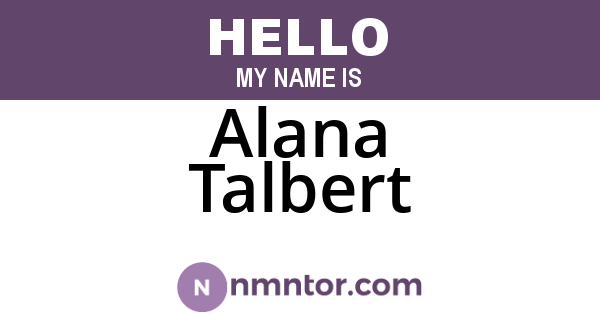 Alana Talbert