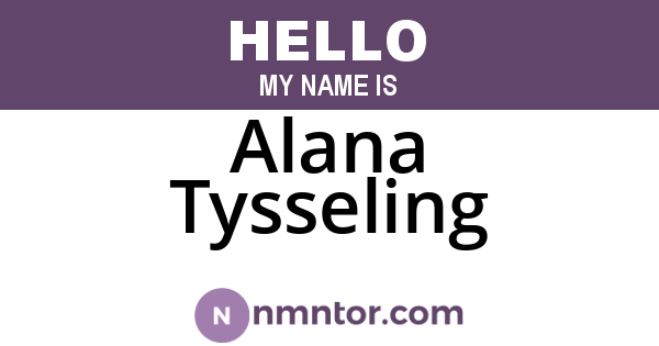 Alana Tysseling