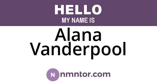 Alana Vanderpool