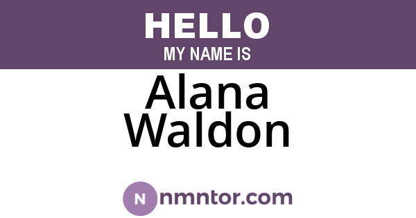 Alana Waldon