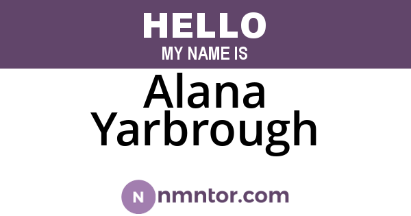 Alana Yarbrough