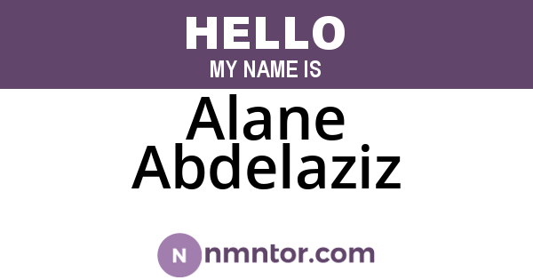 Alane Abdelaziz