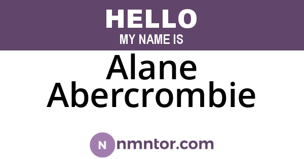 Alane Abercrombie