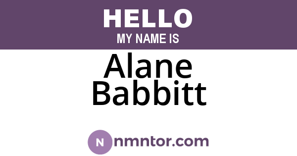 Alane Babbitt