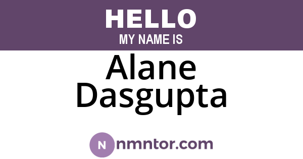 Alane Dasgupta