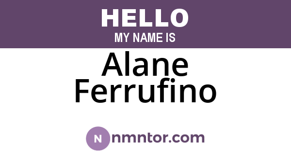 Alane Ferrufino
