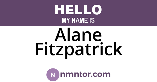 Alane Fitzpatrick