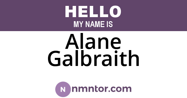 Alane Galbraith