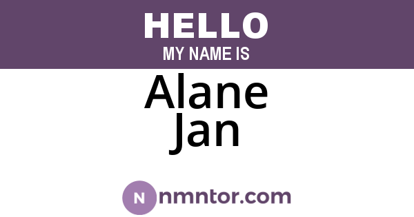 Alane Jan