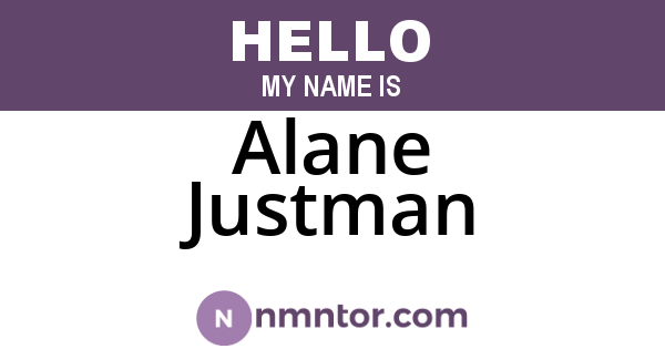 Alane Justman
