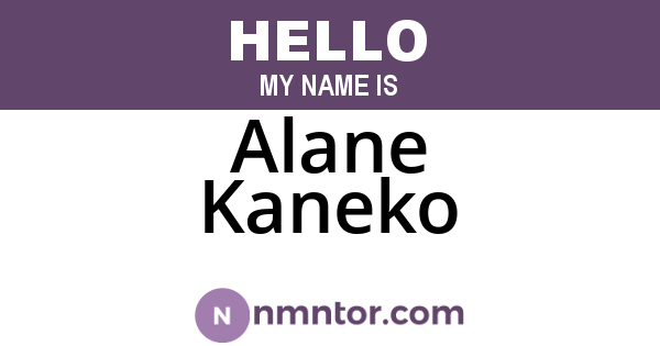 Alane Kaneko