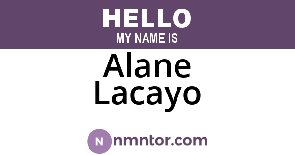 Alane Lacayo