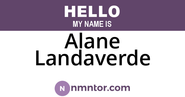 Alane Landaverde