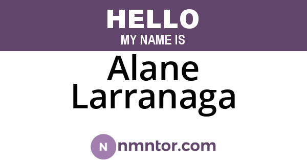 Alane Larranaga