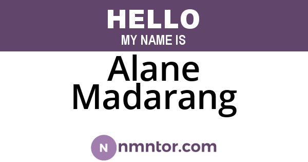 Alane Madarang