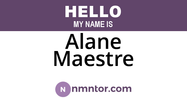 Alane Maestre