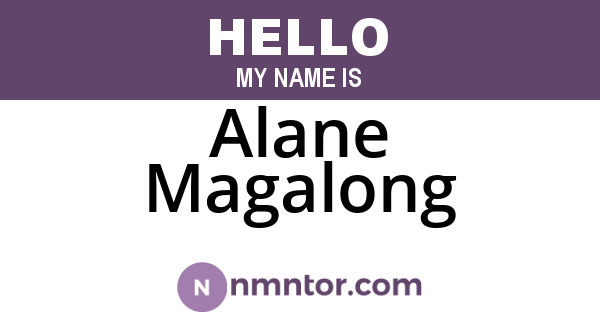 Alane Magalong