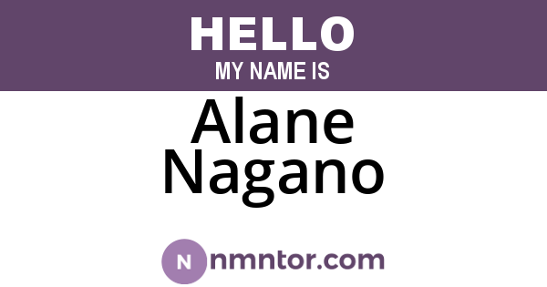 Alane Nagano