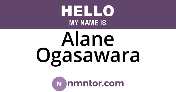 Alane Ogasawara