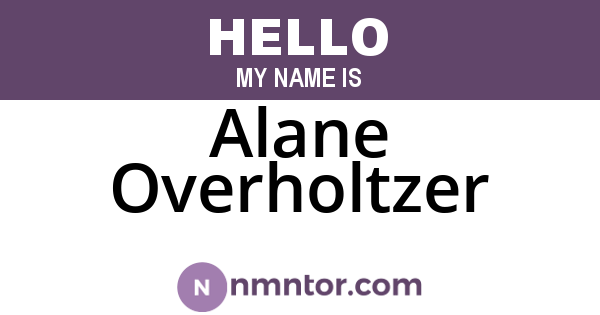 Alane Overholtzer