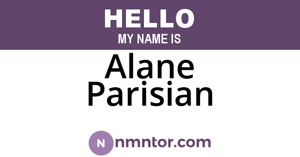 Alane Parisian